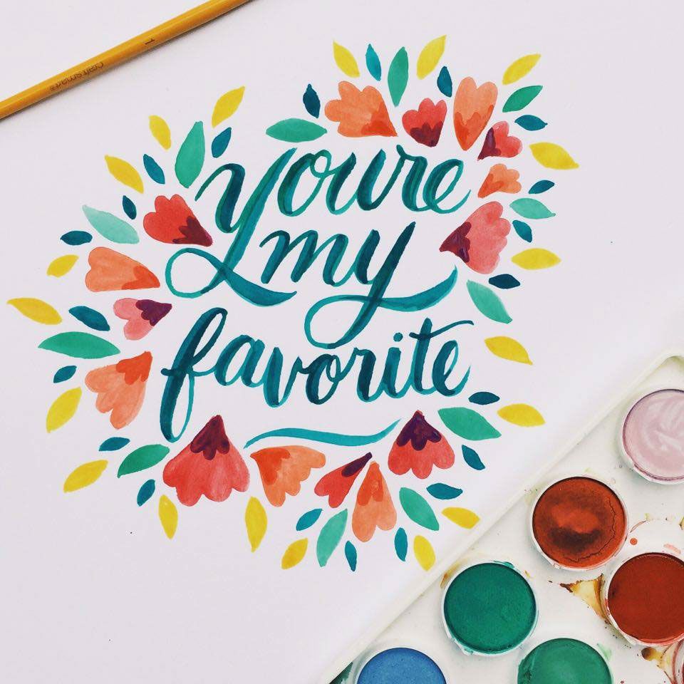 960x960 Watercolor Typography Collection On Behance Lettering