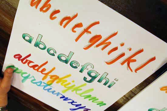 550x367 Brush Lettering With Watercolor Comment And Win!