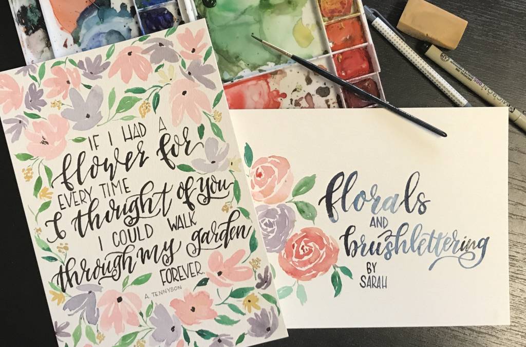 1024x675 Brush Lettering And Watercolor (Group Workshop)