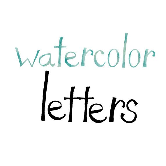 570x570 Watercolor Letters Font Typeface Serifs Type Letter Etsy