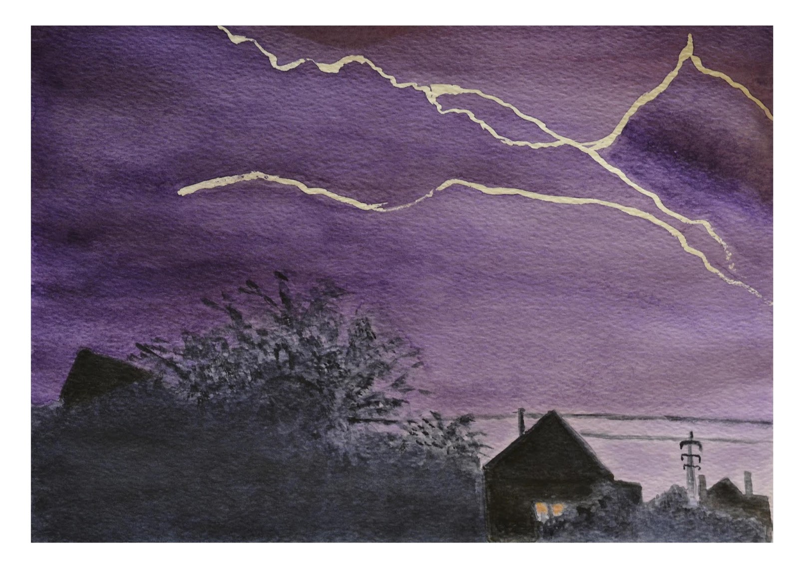 1600x1135 Annmariesart Paint My Photo Hibiscus Amp Lightning Watercolour