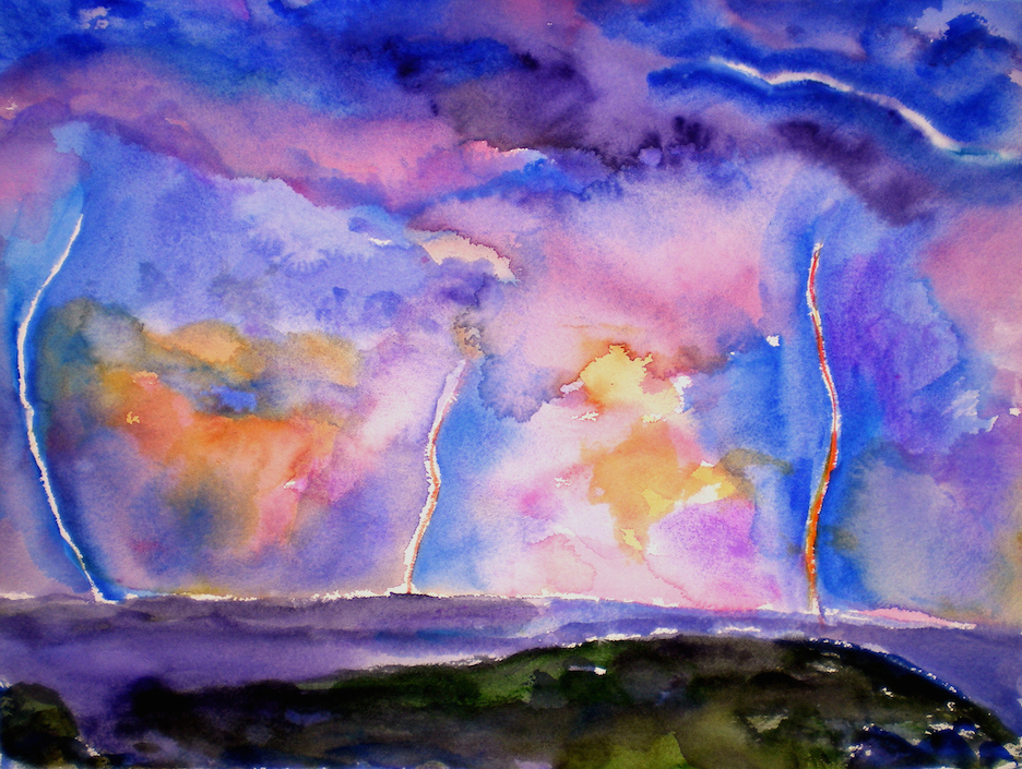 936x705 Lightning Painters Ridge, Ct Signed Print Harnam