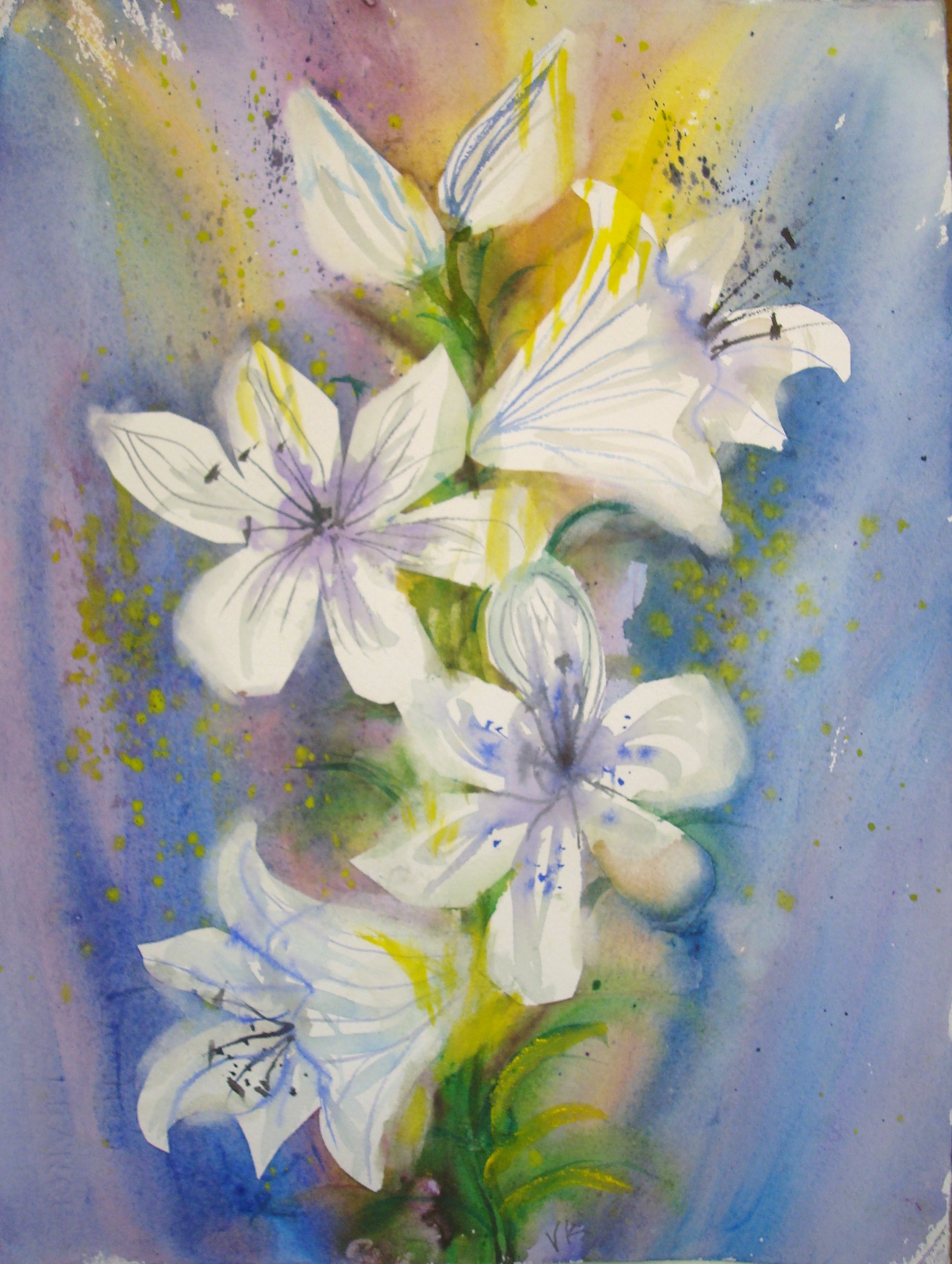 1826x2424 How To Paint Easter Lilies In Watercolor 15 Steps (With Pictures)