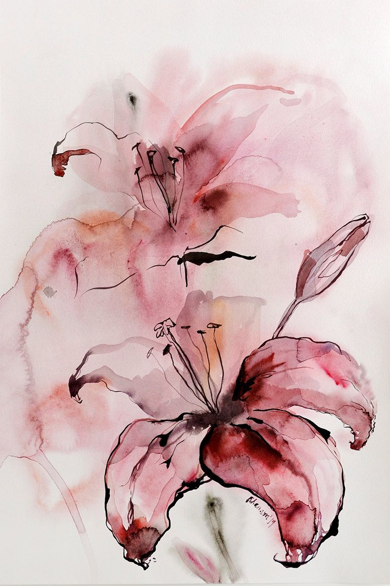 787x1182 Watercolor Lily