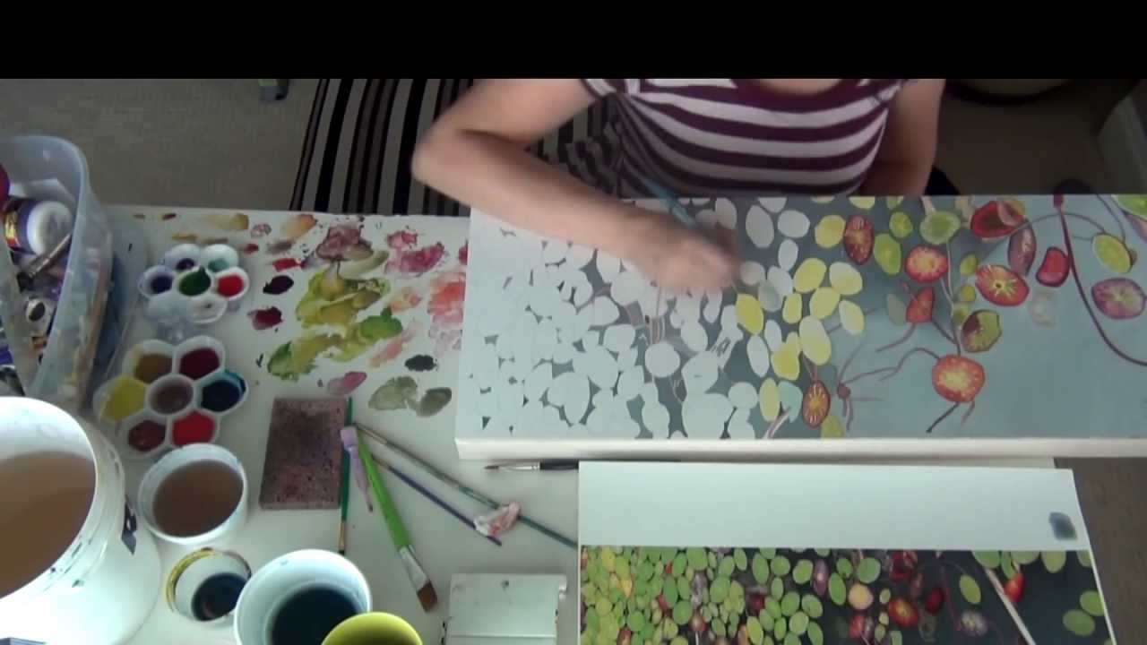 1280x720 How To Paint Lily Pads With Watercolor On Paper, A Time Lapse
