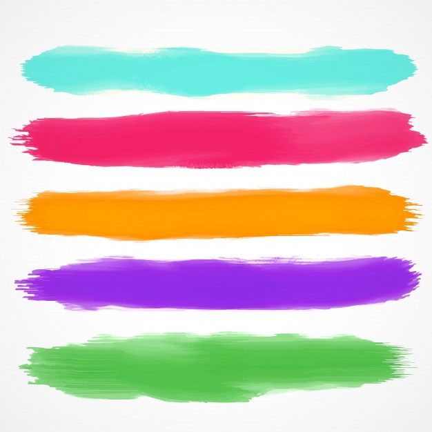 626x626 Full Color Watercolor Brushes Vector Free Download