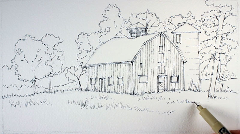 800x449 Line And Wash Lesson