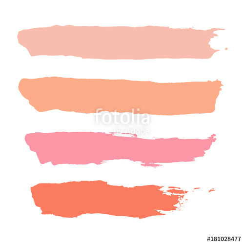 500x500 Vector Set Of Pastel Powder Baby Pink, Orange, Coral, Dark Salmon