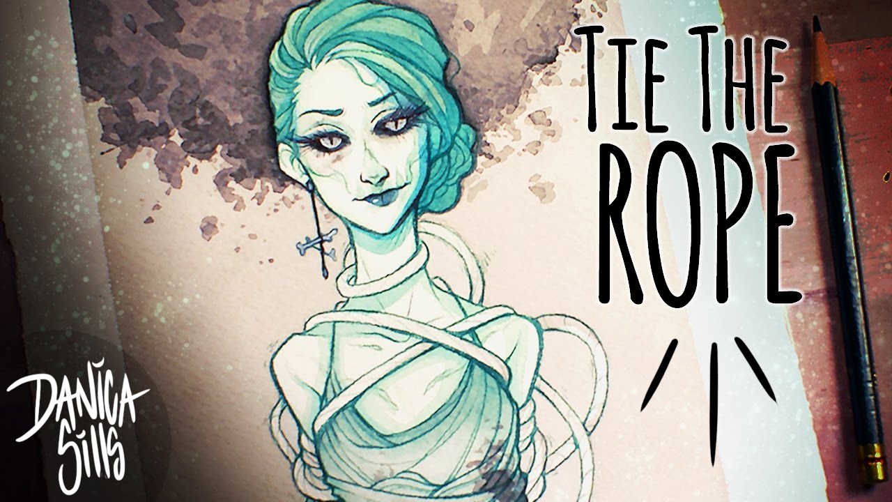 1280x720 Tie The Rope Watercolor Speedpainting Colored Pencil Lineart