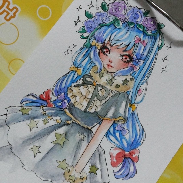 640x640 Watercolor Lineart Sample By Cubic Tan