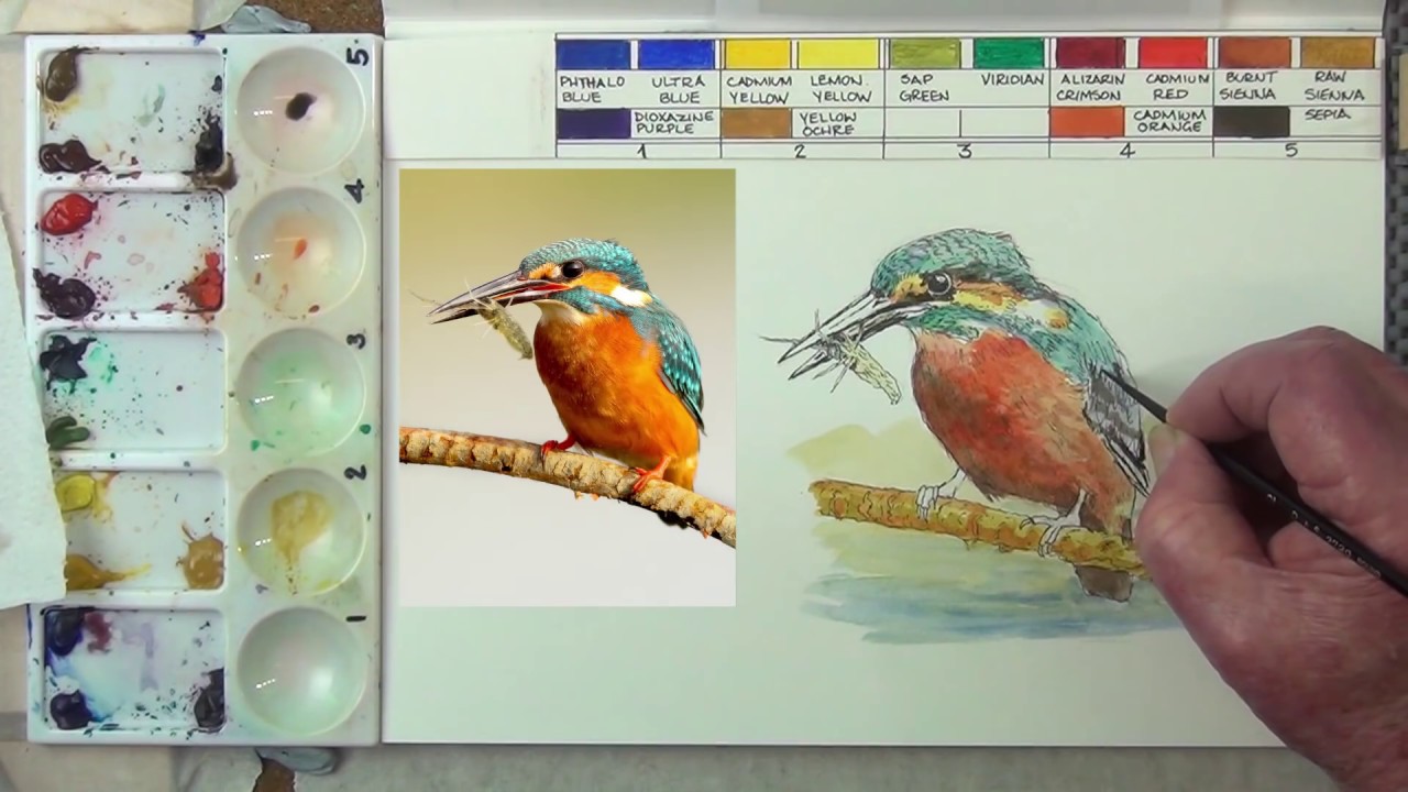 1280x720 Line And Wash Watercolor Painting Tutorial