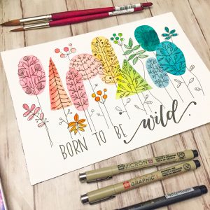 300x300 Whimsical Watercolors And Simple Floral Drawings