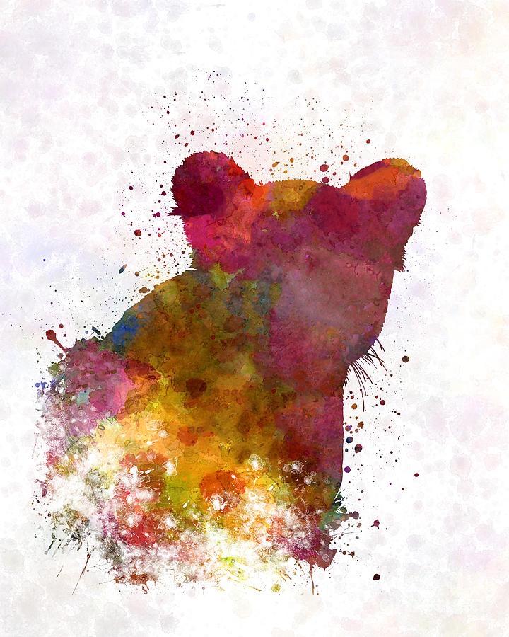 720x900 Female Lion 02 In Watercolor Painting By Pablo Romero