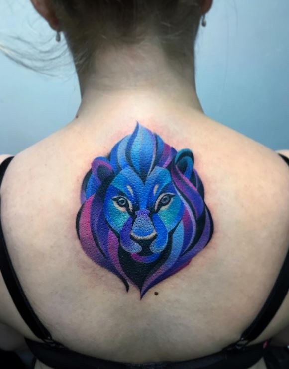 581x743 Watercolor Lion Tattoo