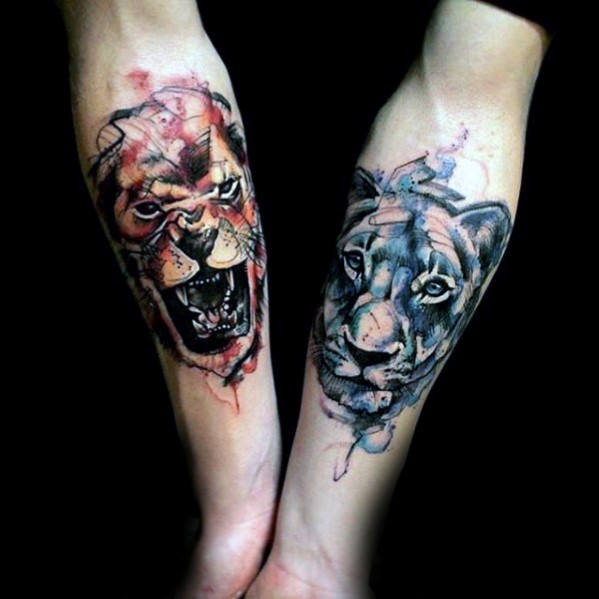 599x599 40 Lion Forearm Tattoos For Men