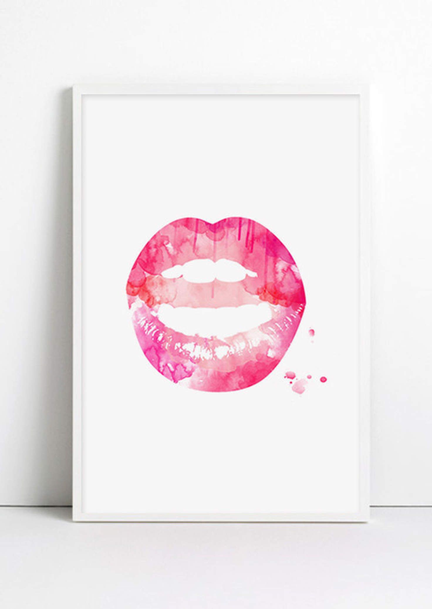 1472x2076 Lips Print Watercolor Lips Art Lips Art Lipstick Mark Paris Home