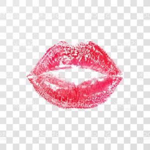 300x300 Vector Watercolor Lipstick Kiss Isolated On Lazttweet