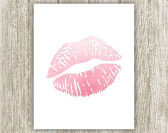 340x270 Wall Decor Lips Printable Poster Monochrome Lips Print