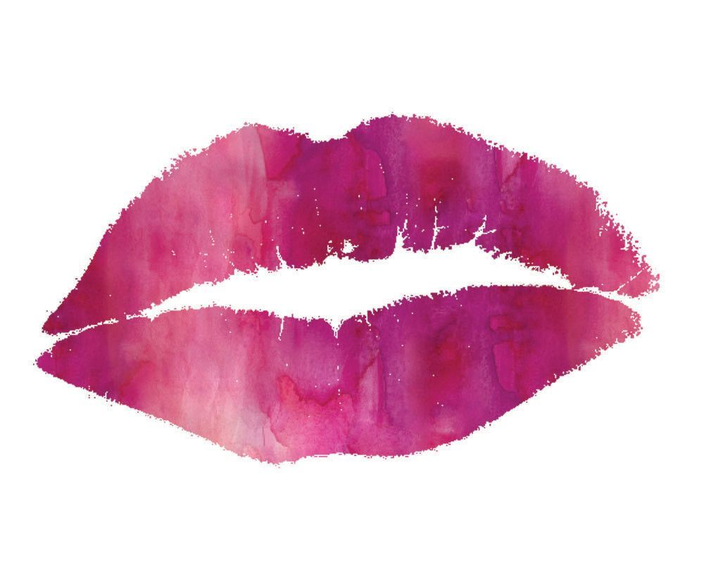 1000x800 Watercolor Lip Print Creatividad Bordados
