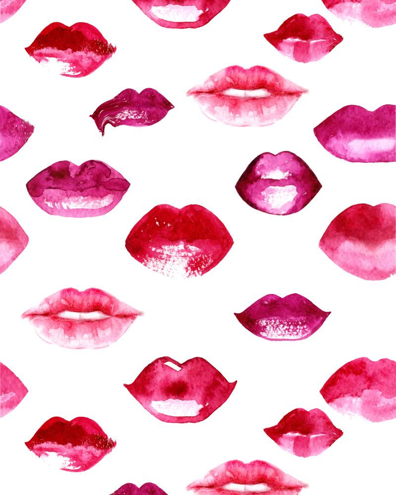 800x1000 Watercolor Lips Wallpaper