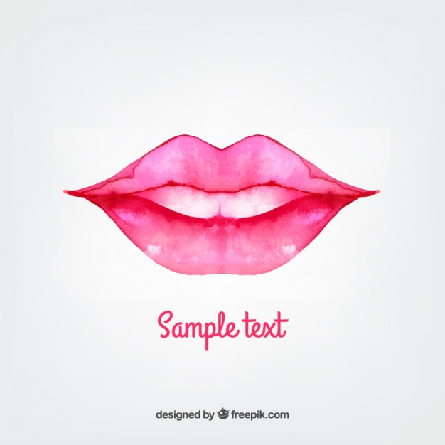 626x626 Watercolor Lips Vector Free Download