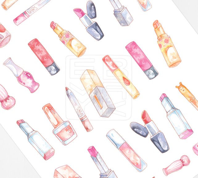 642x578 Lipstick Stickers Printable Korean Amp Western Lipsticks Etsy