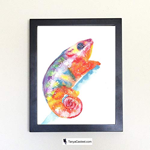 499x500 Lizard Spirit Animal Art Print From Watercolor