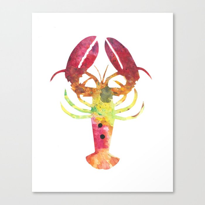 700x700 Lobster In Watercolor Canvas Print By Caligirldesigns Society6