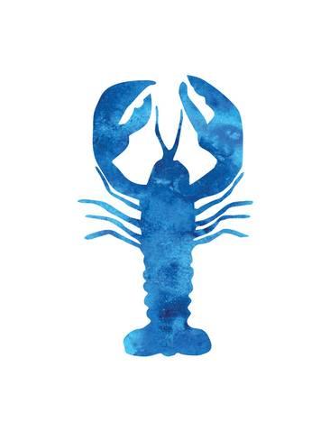 366x488 Watercolor Blue Lobster Posters By Jetty Printables