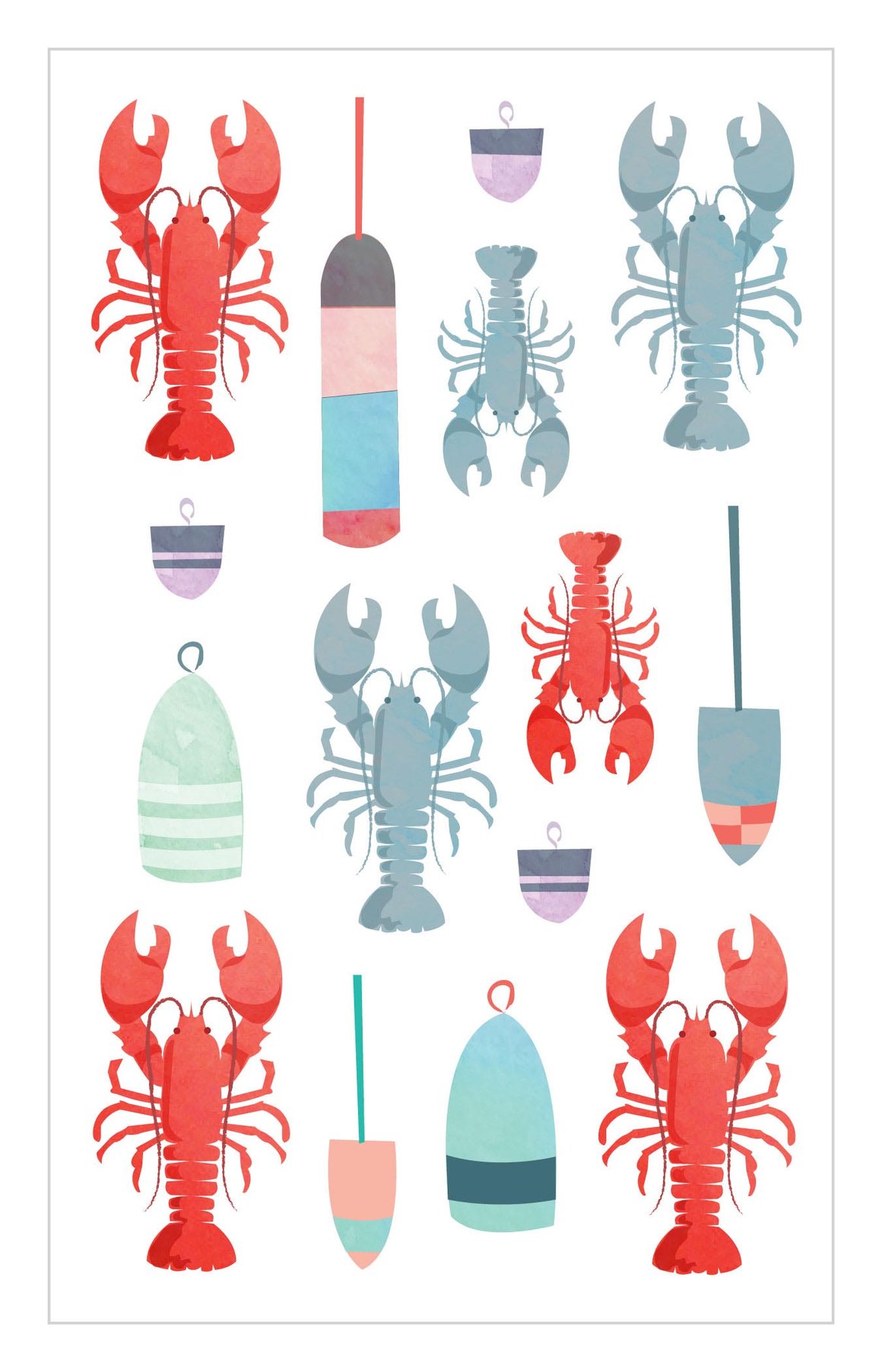 1160x1804 Watercolor Stickers Collection Tagged Watercolor Lobster Stickers
