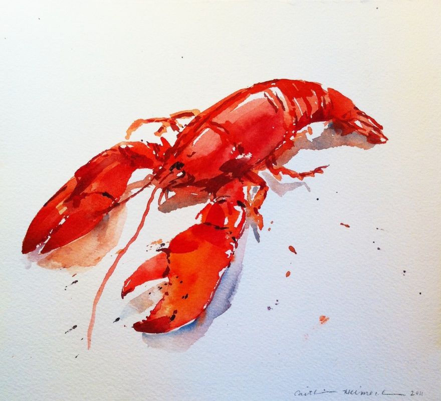 880x800 Lobster Watercolor