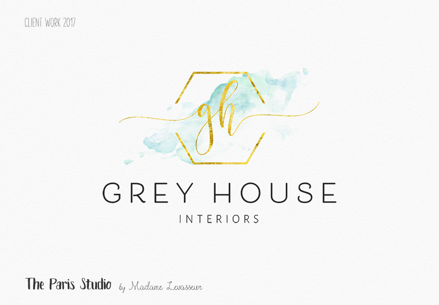 900x626 Modern Geometric Watercolor Logo Design By The Paris Studio