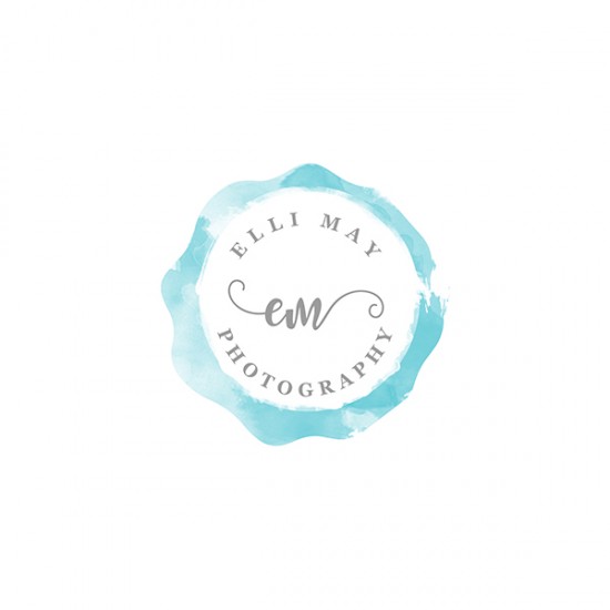 550x550 Round Watercolor Logo Design