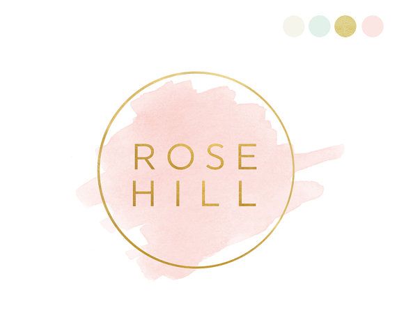 570x452 Watercolor Logo Design. Gold Coral Logo By Crookedlittlepixel