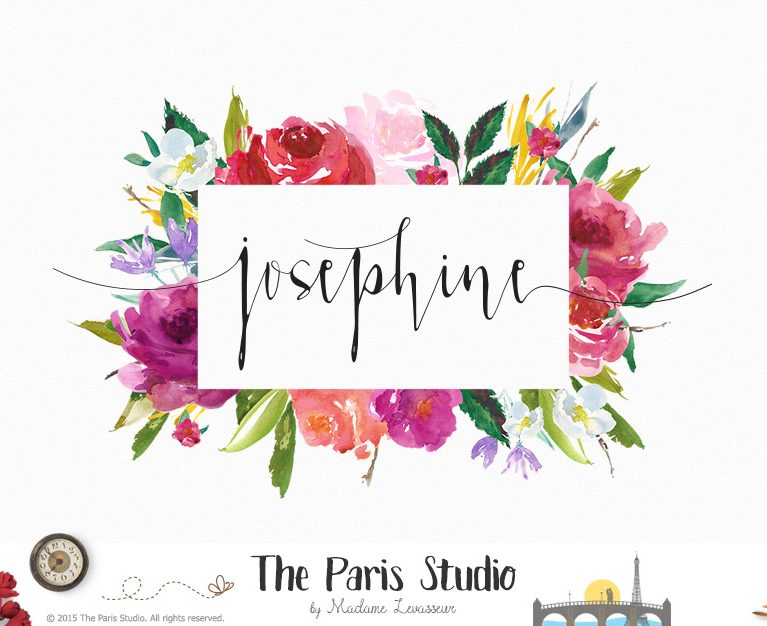 767x626 Floral Logo Design Pre Made Logo Design By The Paris Studio