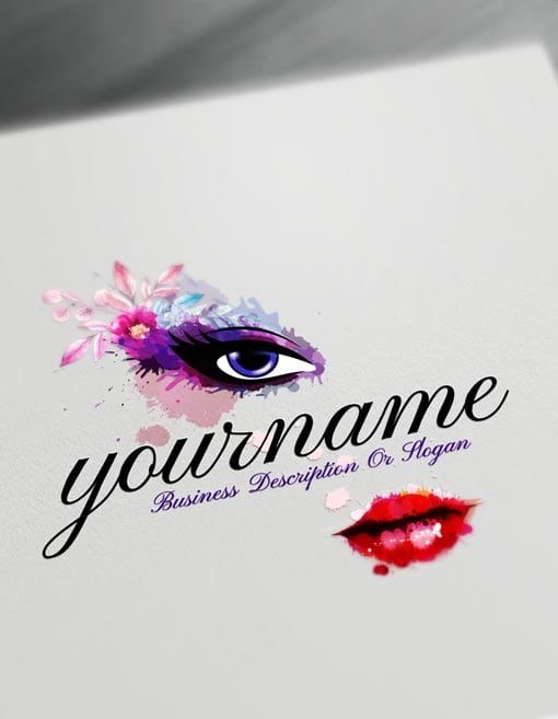 510x657 Make Sexy Beauty Logo With Free Watercolor Makeup Logo Maker