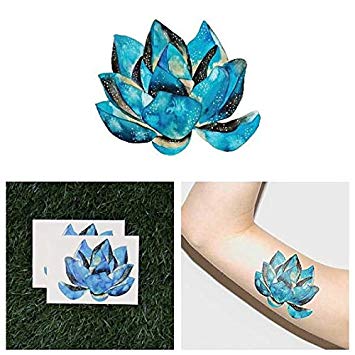 355x355 Tattify Watercolor Lotus Flower Temporary Tattoo