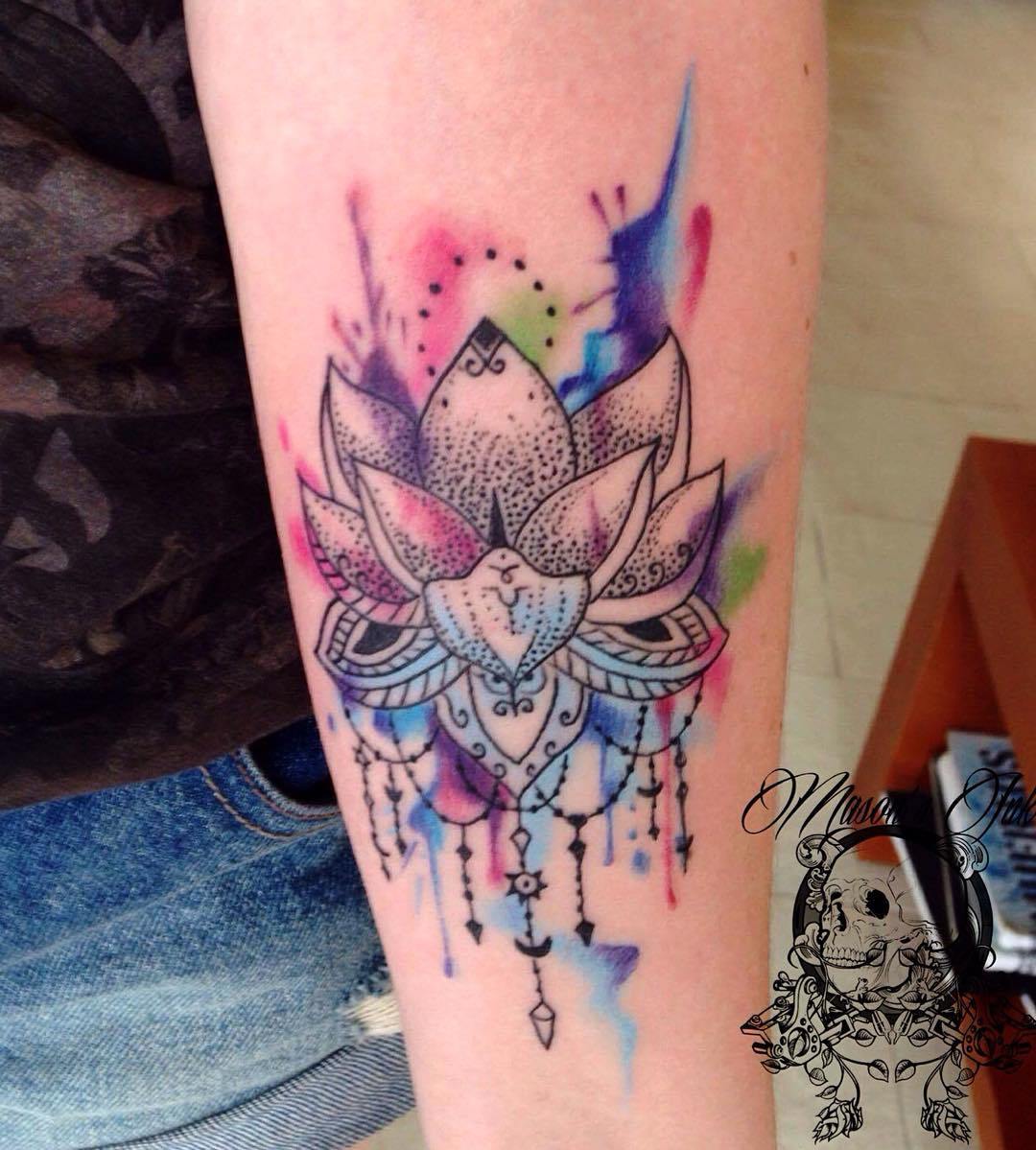 1080x1199 Watercolor Lotus Tattoo By Bima