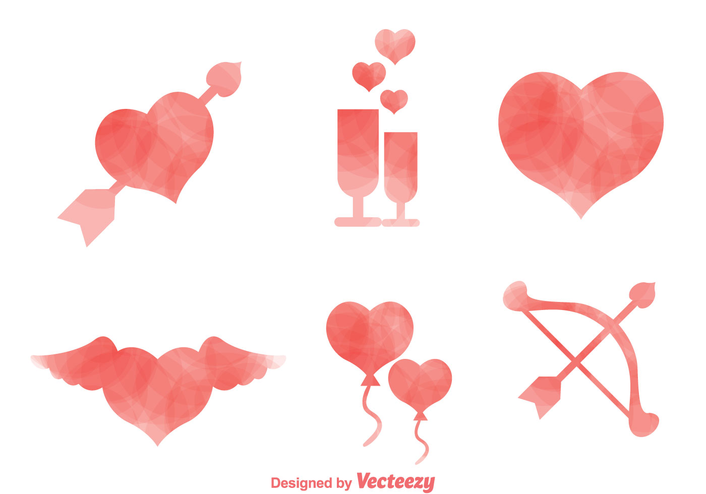 1400x980 Love Watercolor Icons