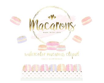340x270 Watercolor Macarons Etsy