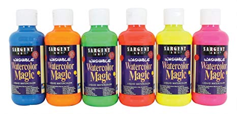 466x225 Sargent Art 22 7099 6 Count 8 Ounce Fluorescent Watercolor Magic