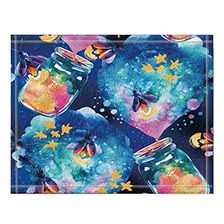 450x450 Kotom Abstract Fairy Tale Decor Bathroom Mat, Magic Bottle And