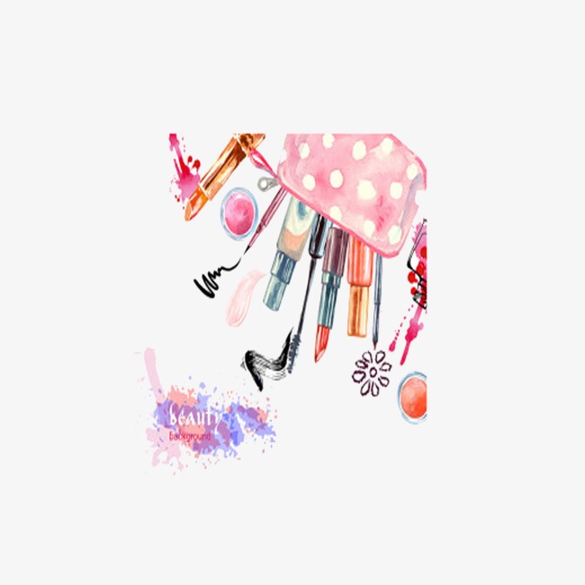 650x650 Watercolor Makeup, Watercolor Clipart, Makeup Clipart, Watercolor