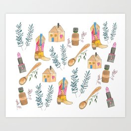 264x264 Watercolor Makeup Art Prints Society6