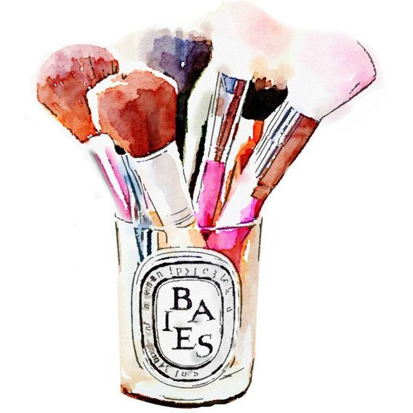 600x600 Diptyque Candle Makeup Brush Holder Print From Watercolor Painting