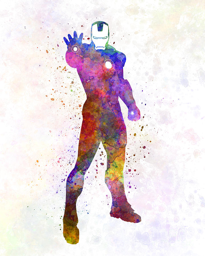 720x900 Iron Man 01 In Watercolor Painting By Pablo Romero