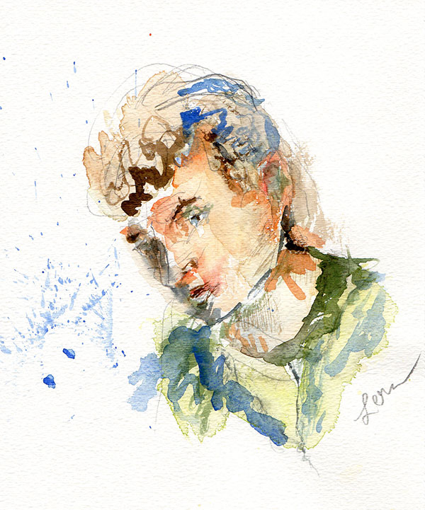 600x721 Watercolor Portraits Of Young Men