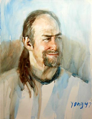 308x397 Watercolor Portrait Painting By Yong Chen