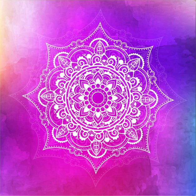 626x626 Mandala Watercolor Background Vector Free Download
