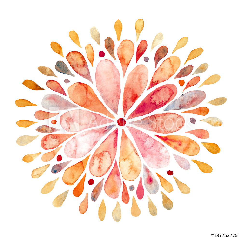 1000x1000 Photo Amp Art Print Watercolor Mandala Illustration Europosters